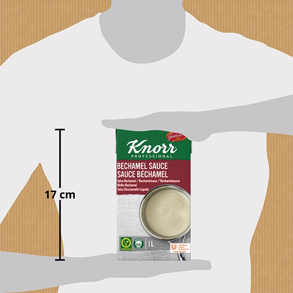 Knorr Salsa Líquida Bechamel lista para usar brik 1L - Las Salsas Líquidas Knorr te aseguran empezar cada servicio con salsas perfectas.